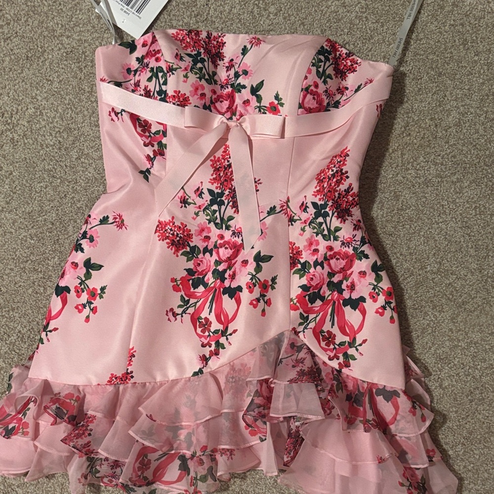 Sherri Hill Pink Floral Dress style 57299